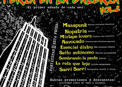 2da Feria de distros independientes en la galería.